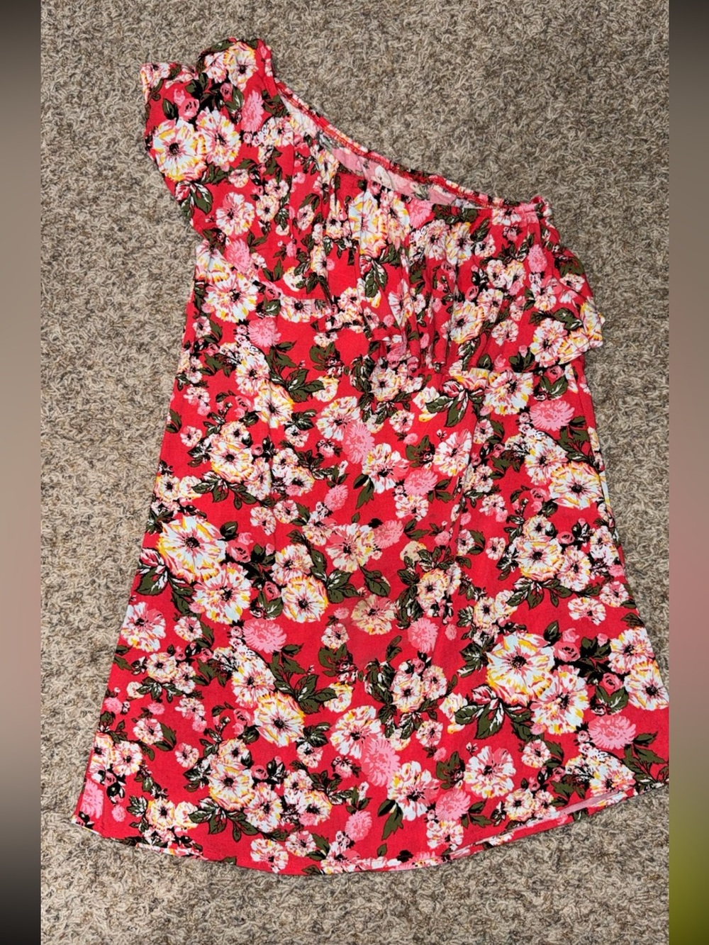 Rue21 floral one shoulder dress